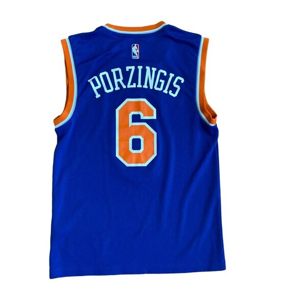 Adidas NBA Kristaps Porzingis New York Knicks  Jersey S Blue - Picture 1 of 6